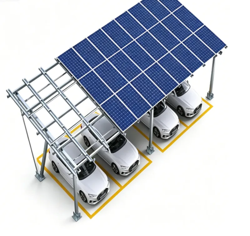 အလူမီနီယမ် W Type Solar Carport Mount